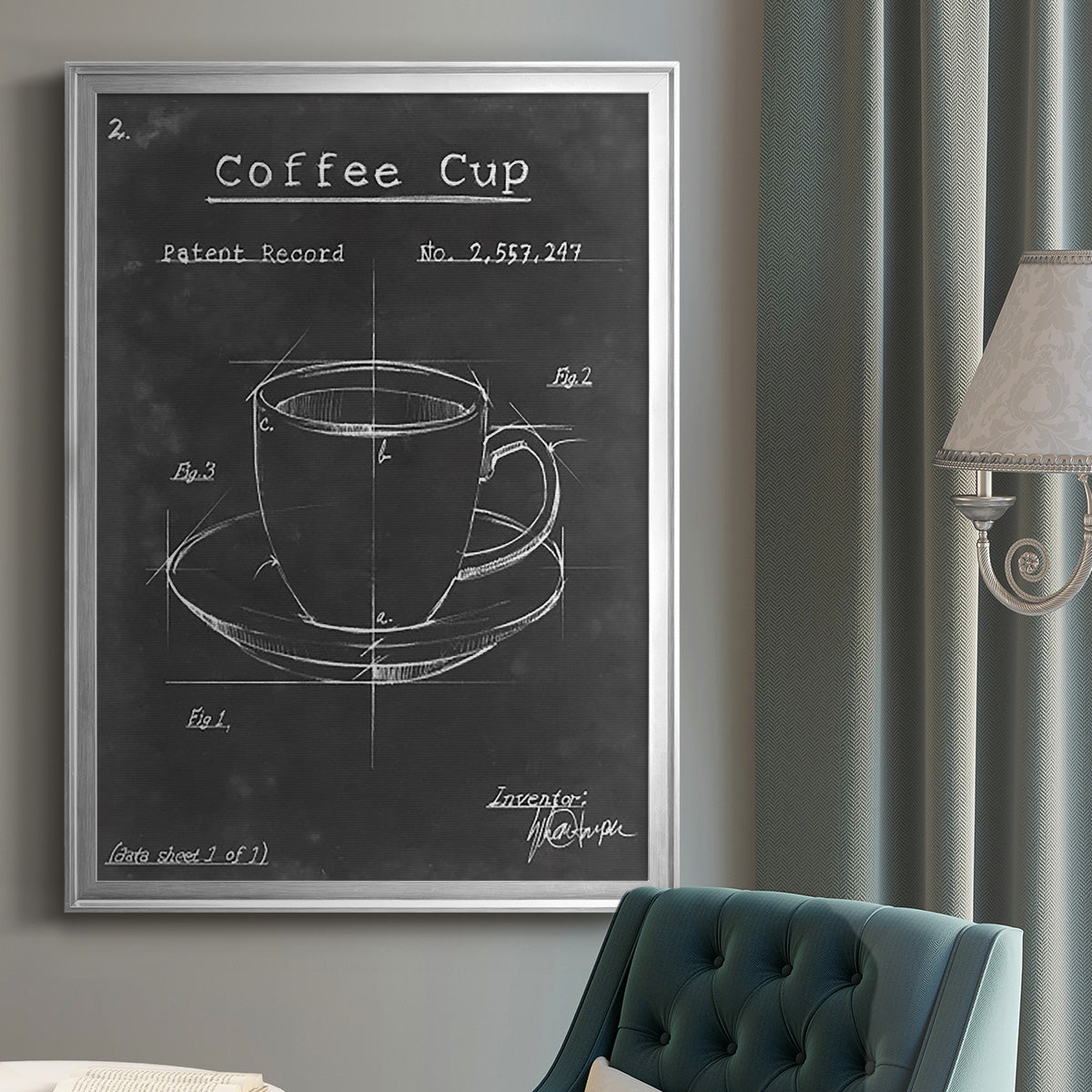 Morning Routine II - Modern Framed Canvas Print
