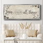 Love Conquers - Floater Framed Canvas Print