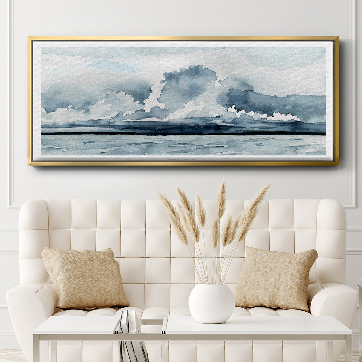 Passing Rain Storm II - Floater Framed Canvas Print