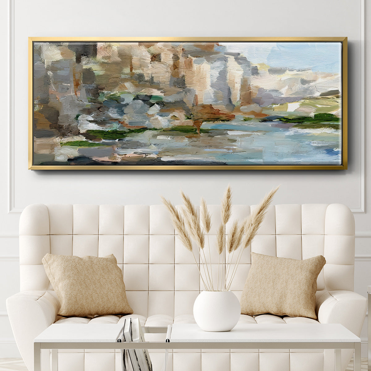 Western Cliffs I - Floater Framed Canvas Print