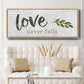 Love Never Fails - Floater Framed Canvas Print