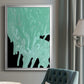 Teal Cascade I - Modern Framed Canvas Print