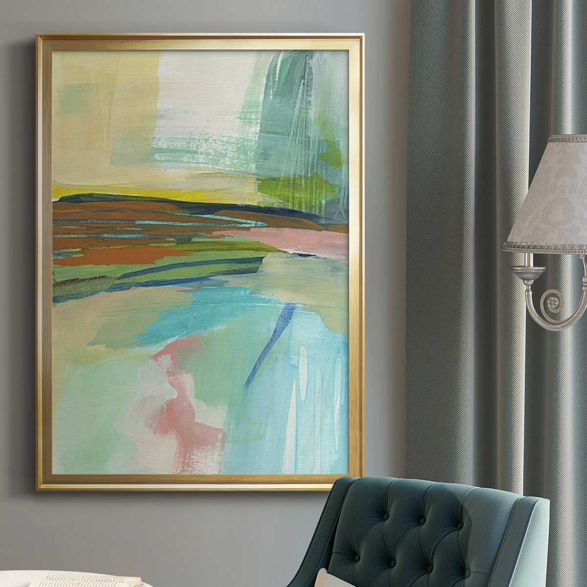 Radiant Horizon IV - Modern Framed Canvas Print