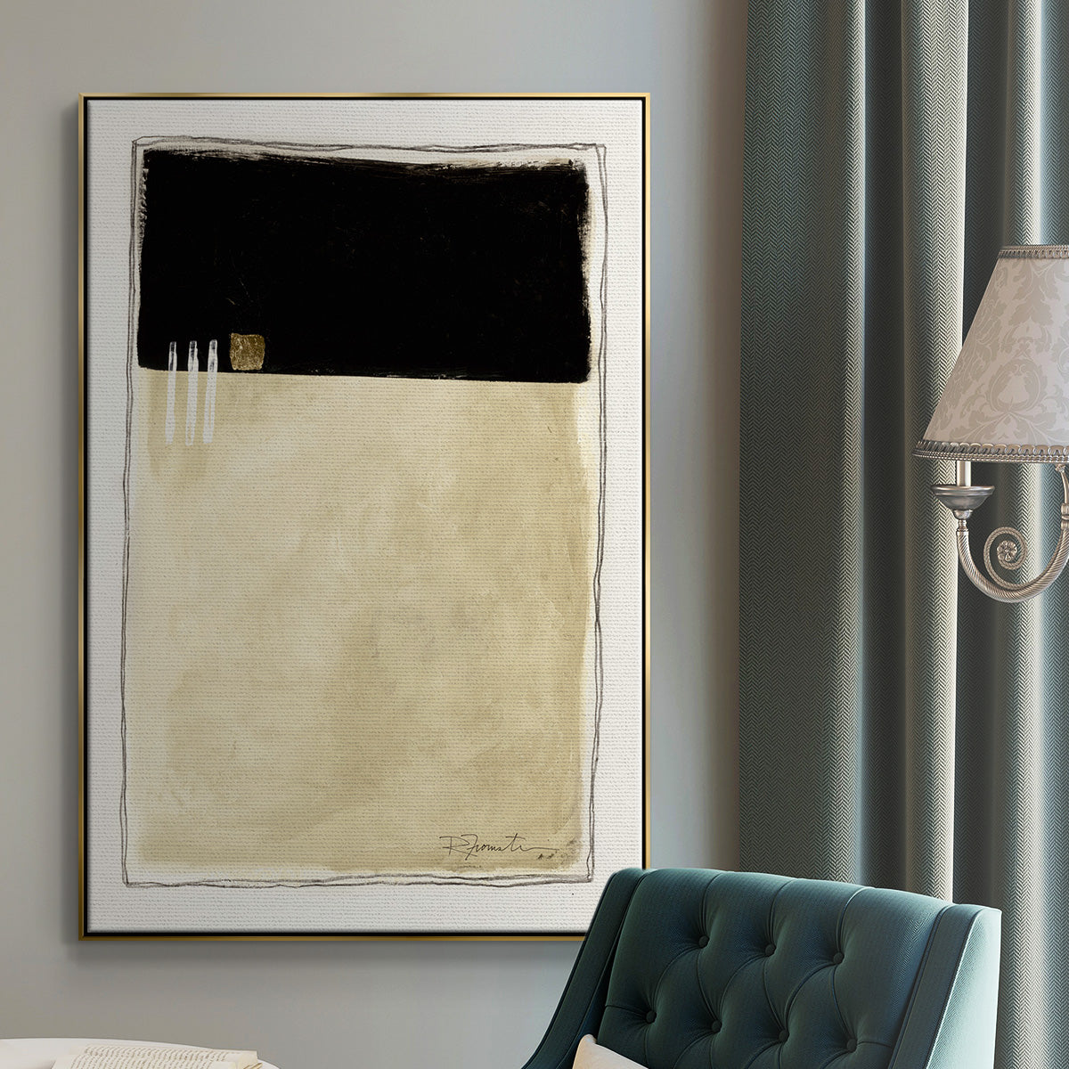 Inner Musing II - Floater Framed Canvas Print