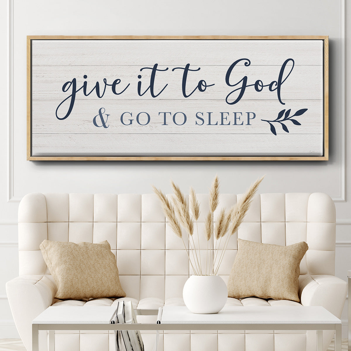 Give It To God - Floater Framed Canvas Print