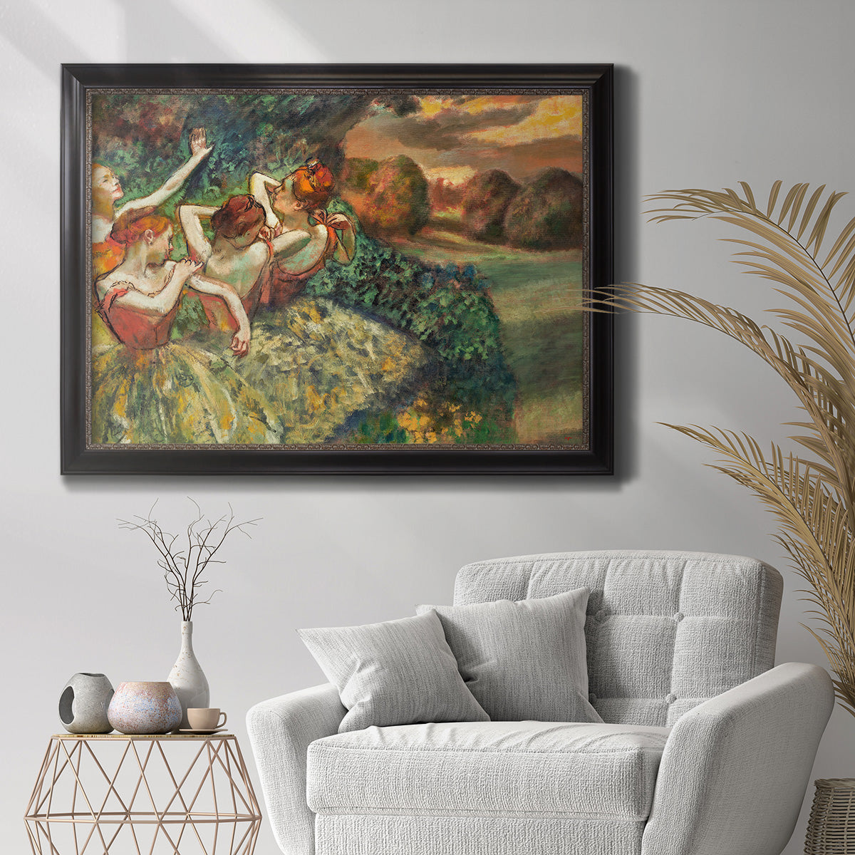 Four Dancers - Ornate Framed Canvas Print