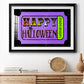 Happy Halloween Ticket - Modern Framed Art Print