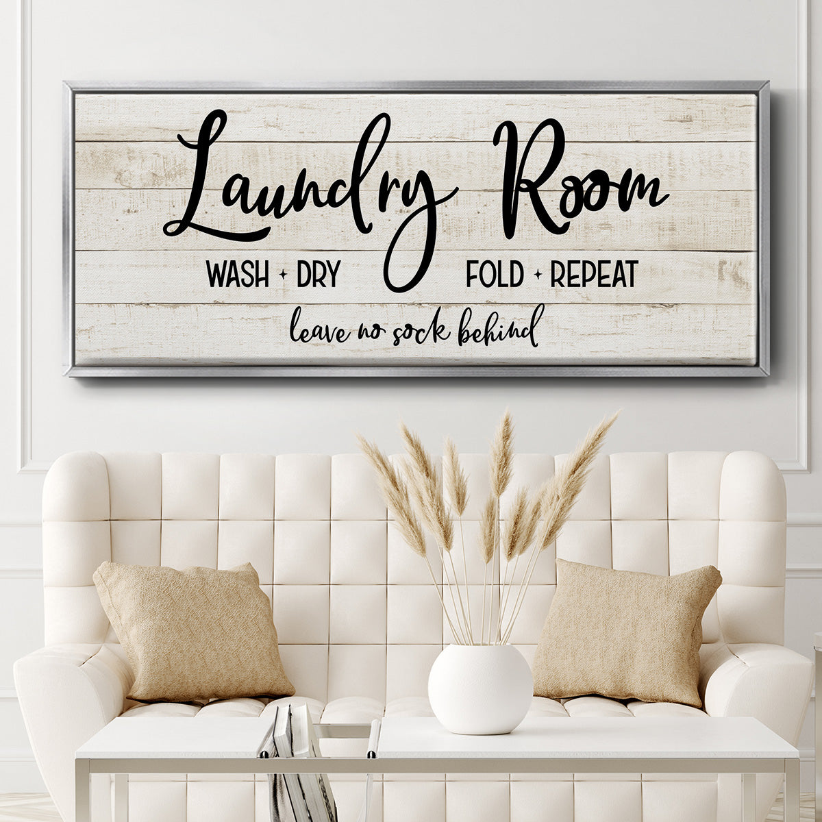 Leave No Sock Behind - Floater Framed Canvas Print