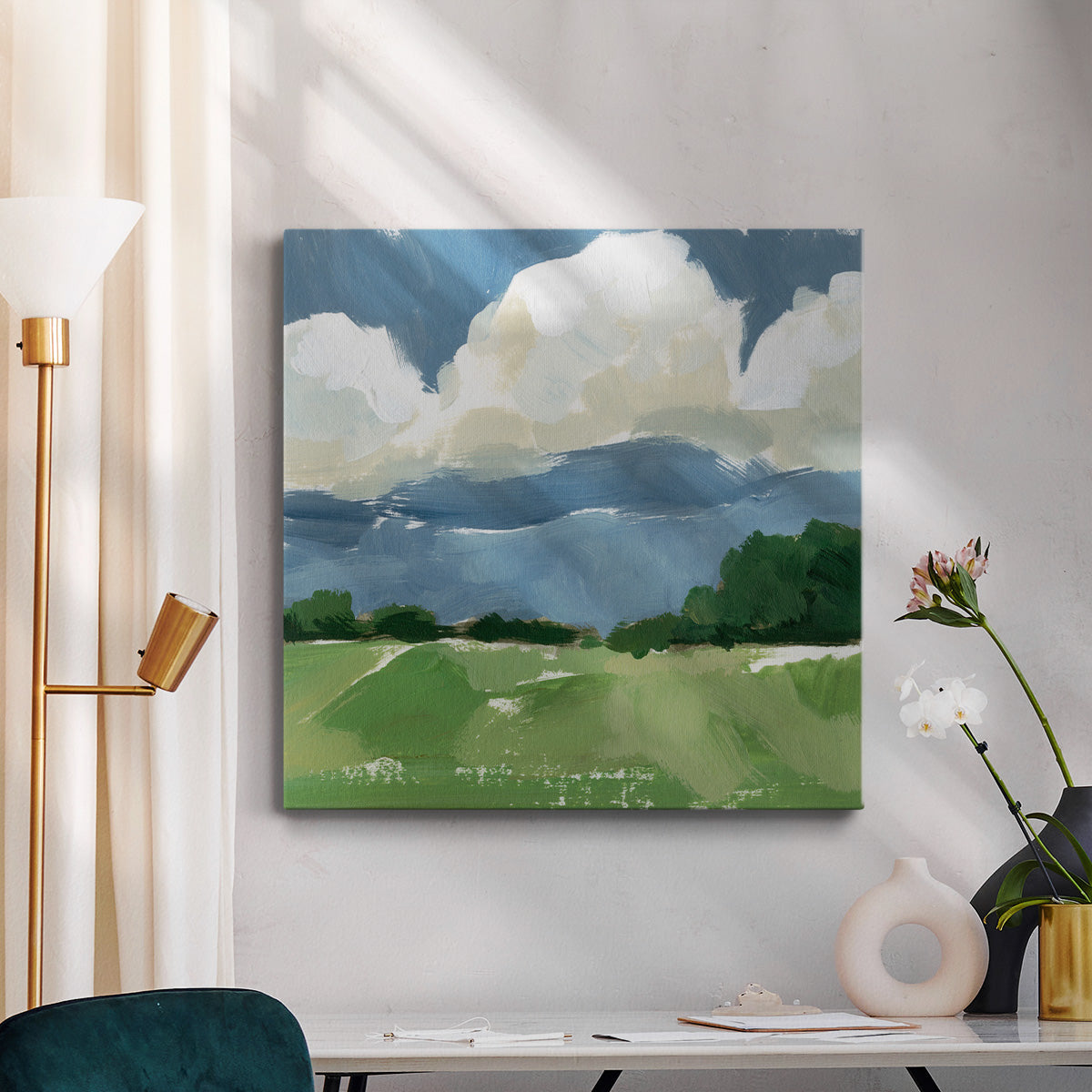 Spring Meadow Study I-Premium Gallery Wrapped Canvas - Ready to Hang