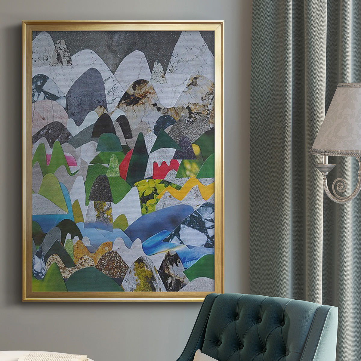 High Sierras - Modern Framed Canvas Print