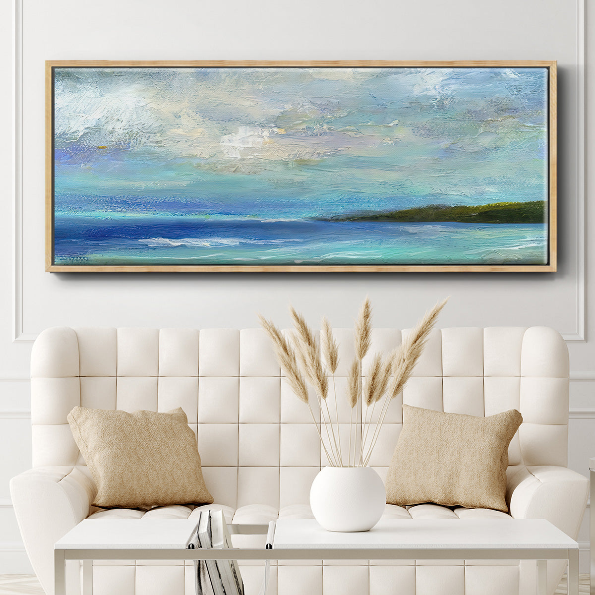 Island Inlet - Floater Framed Canvas Print