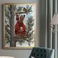 Lumberjack Bear Pine Tree Coffee Break - Modern Framed Canvas Print
