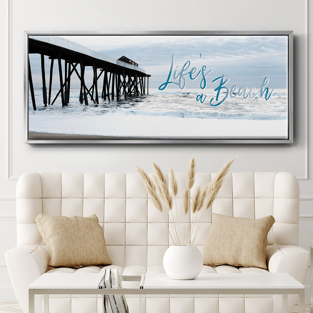 Life's a Beach - Floater Framed Canvas Print