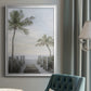 Palm Walk - Modern Framed Canvas Print