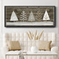 Wooded White Christmas Collection D - Floater Framed Canvas Print