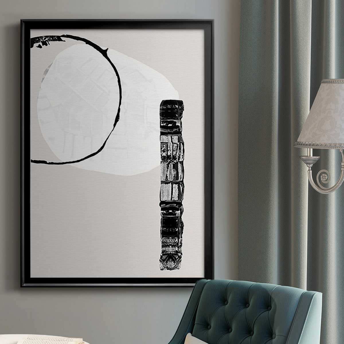 Zen Shapes II - Modern Framed Canvas Print