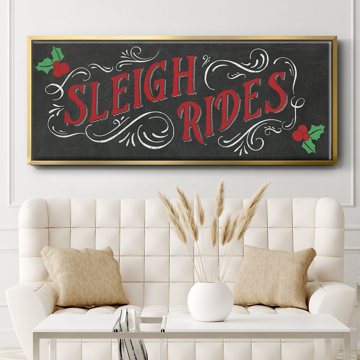 Sleigh Rides - Floater Framed Canvas Print