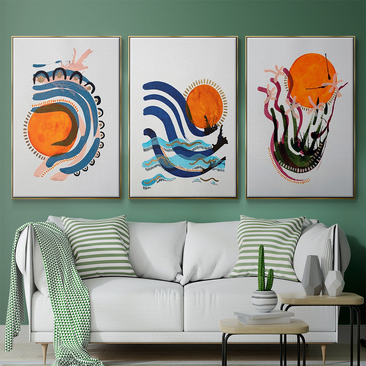 Walking Barefoot in the Grass - Floater Framed Canvas Set