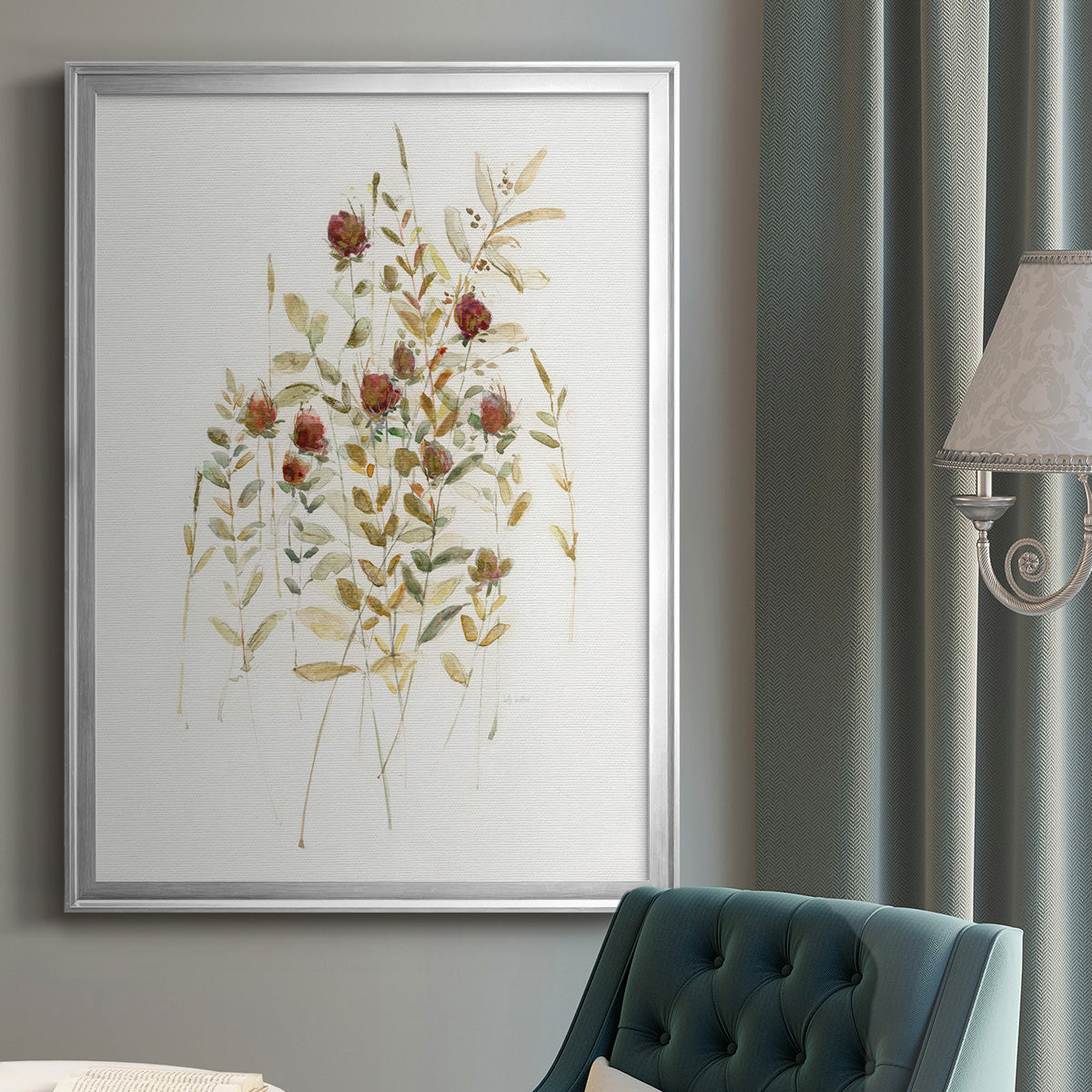 Wildflower Breeze I - Modern Framed Canvas Print