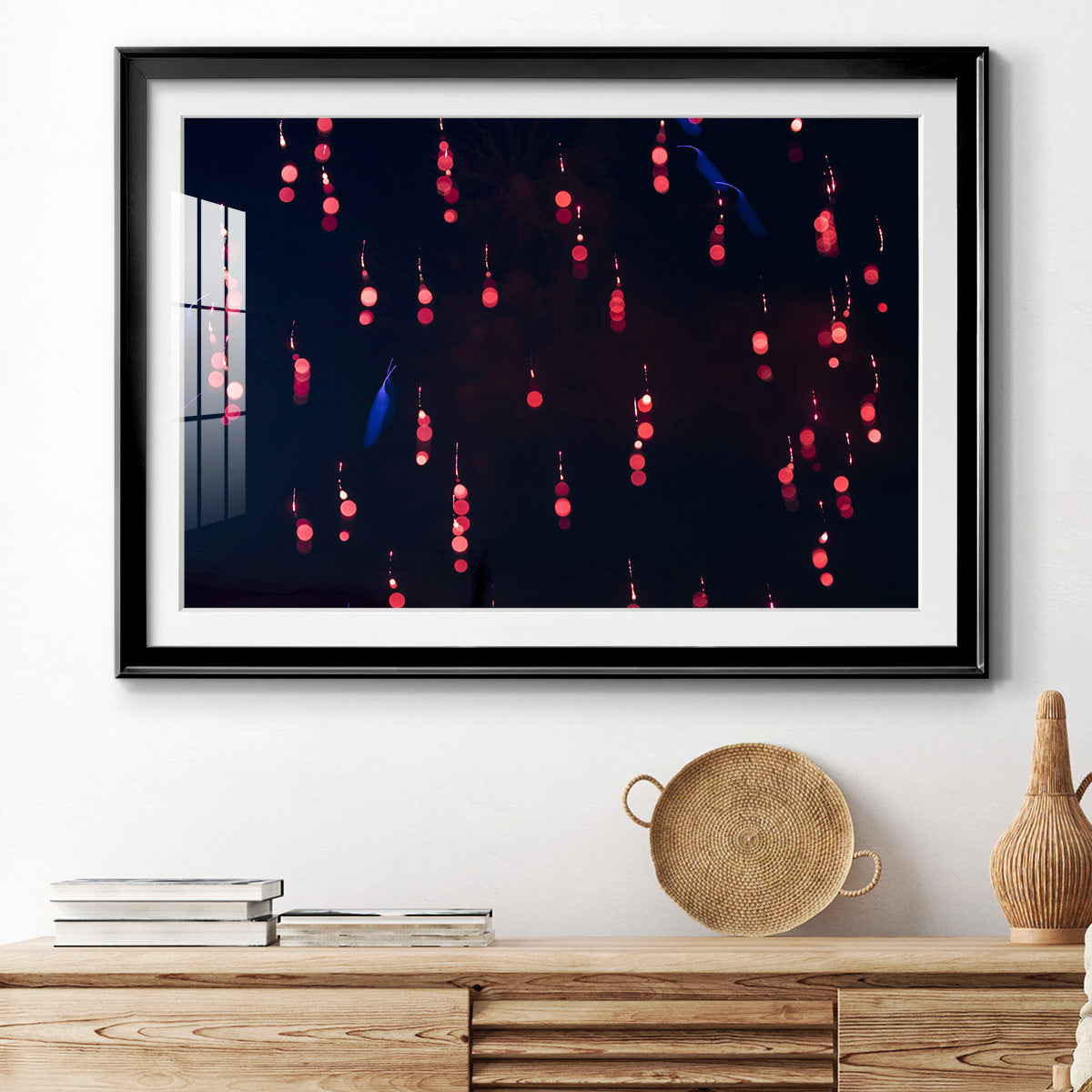 Crimson Constellation - Modern Framed Art Print