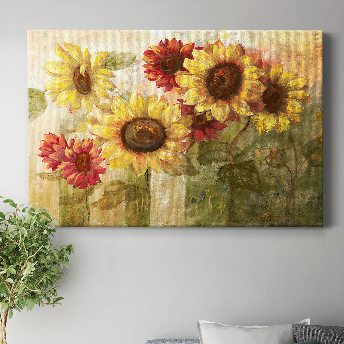 Sunflowers I Premium Gallery Wrapped Canvas - Ready to Hang