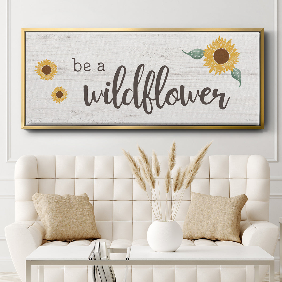 Be a Wildflower - Floater Framed Canvas Print