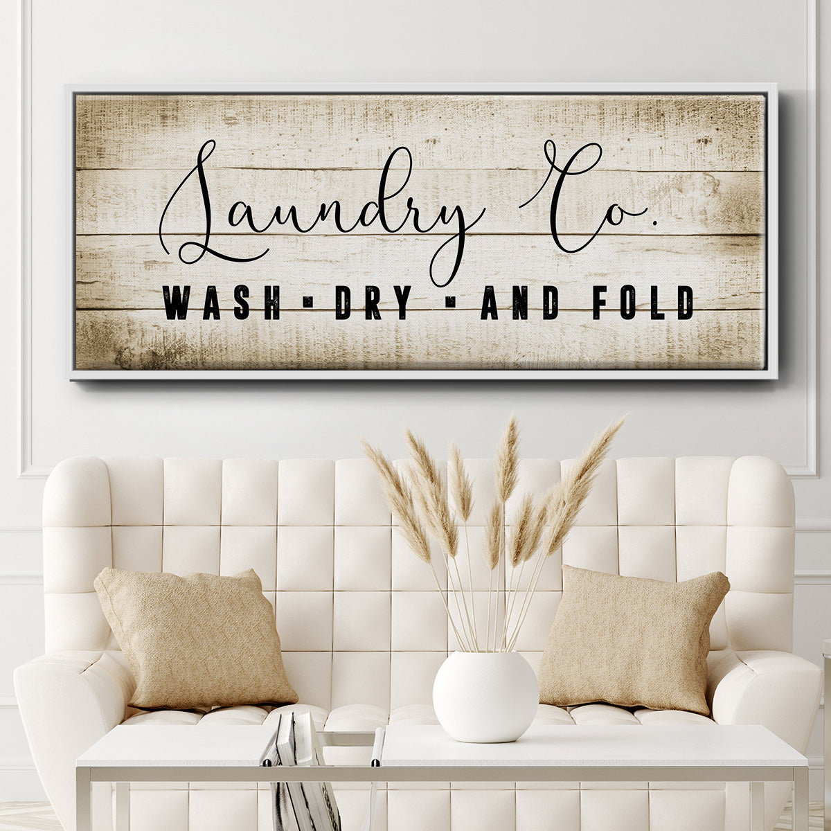 Laundry Co. - Floater Framed Canvas Print