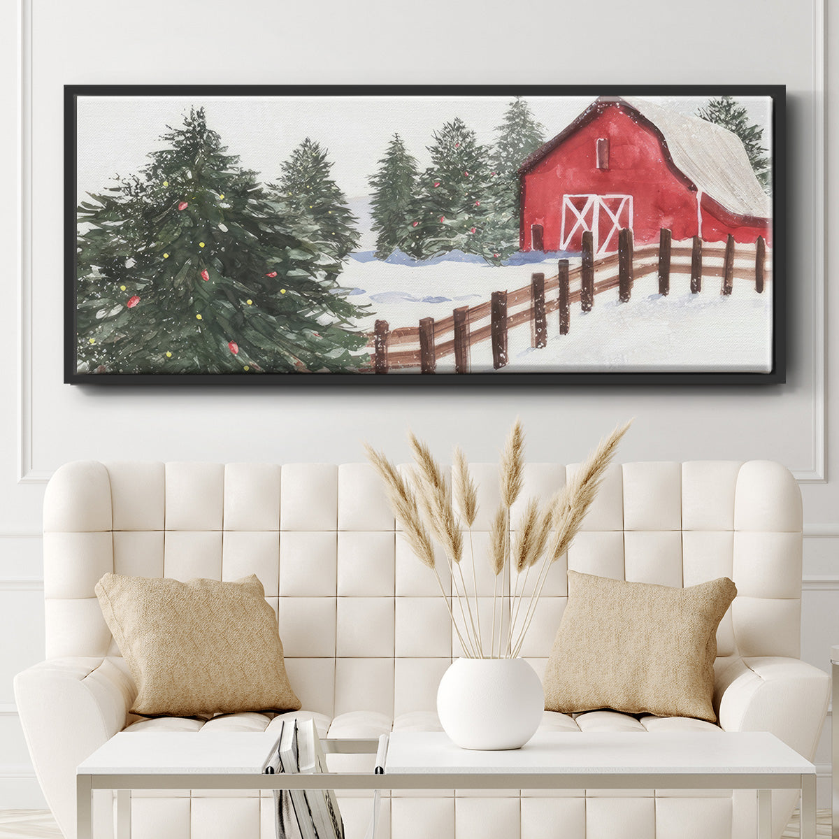 Christmas Time VI - Floater Framed Canvas Print