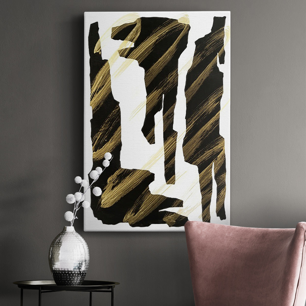 Onyx Obelisks III Premium Gallery Wrapped Canvas - Ready to Hang