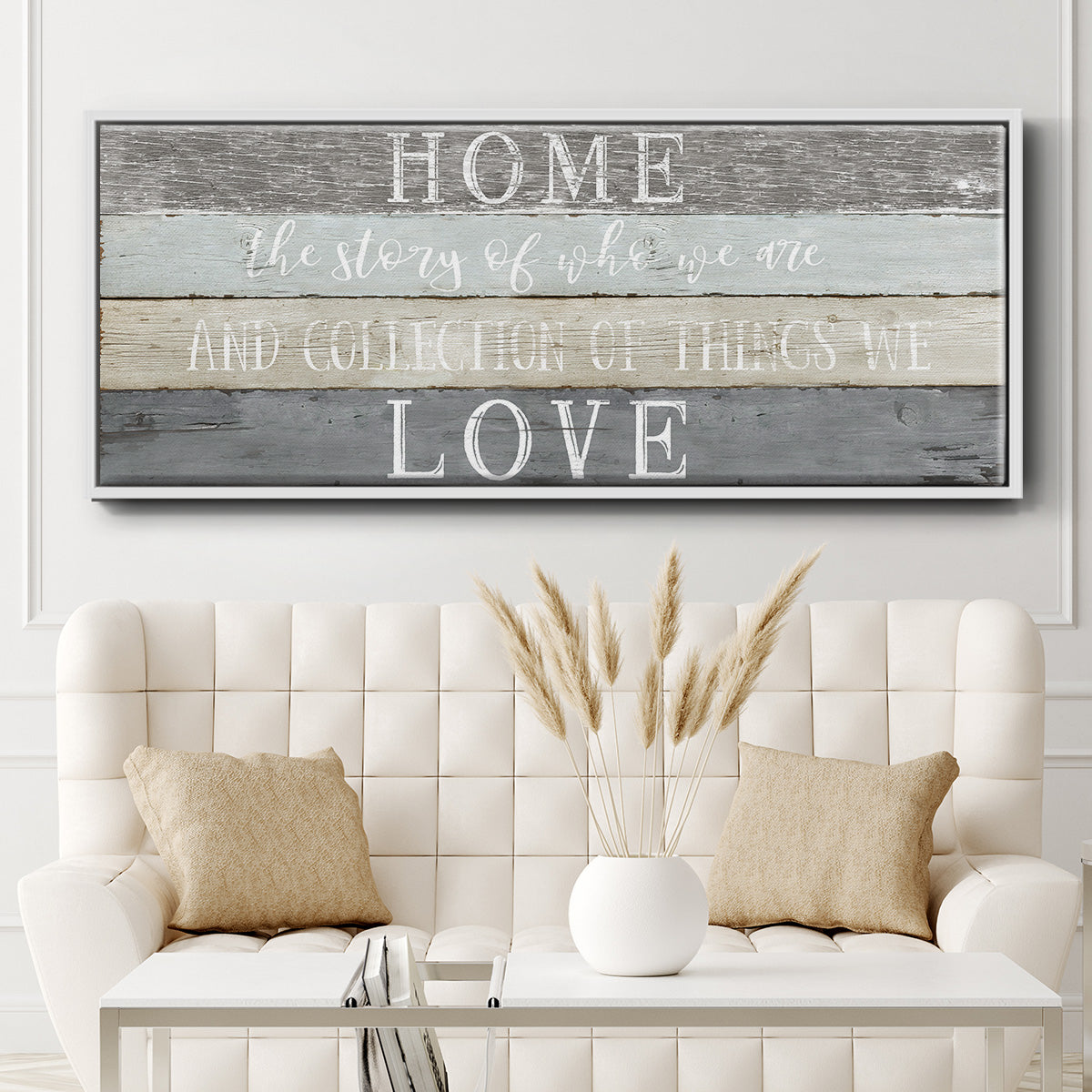 Home Love - Floater Framed Canvas Print