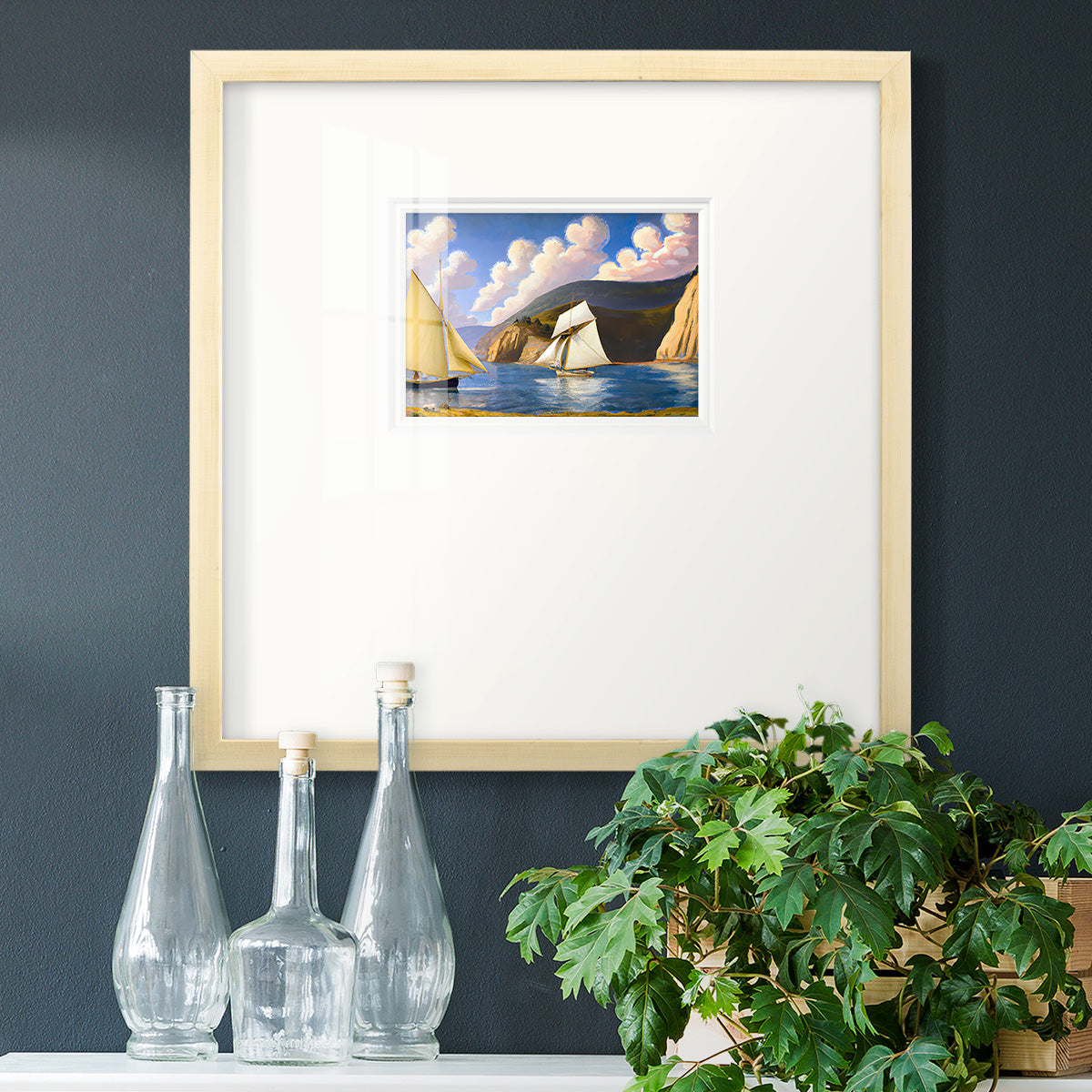 Golden Sail Valley Premium Framed Print Double Matboard