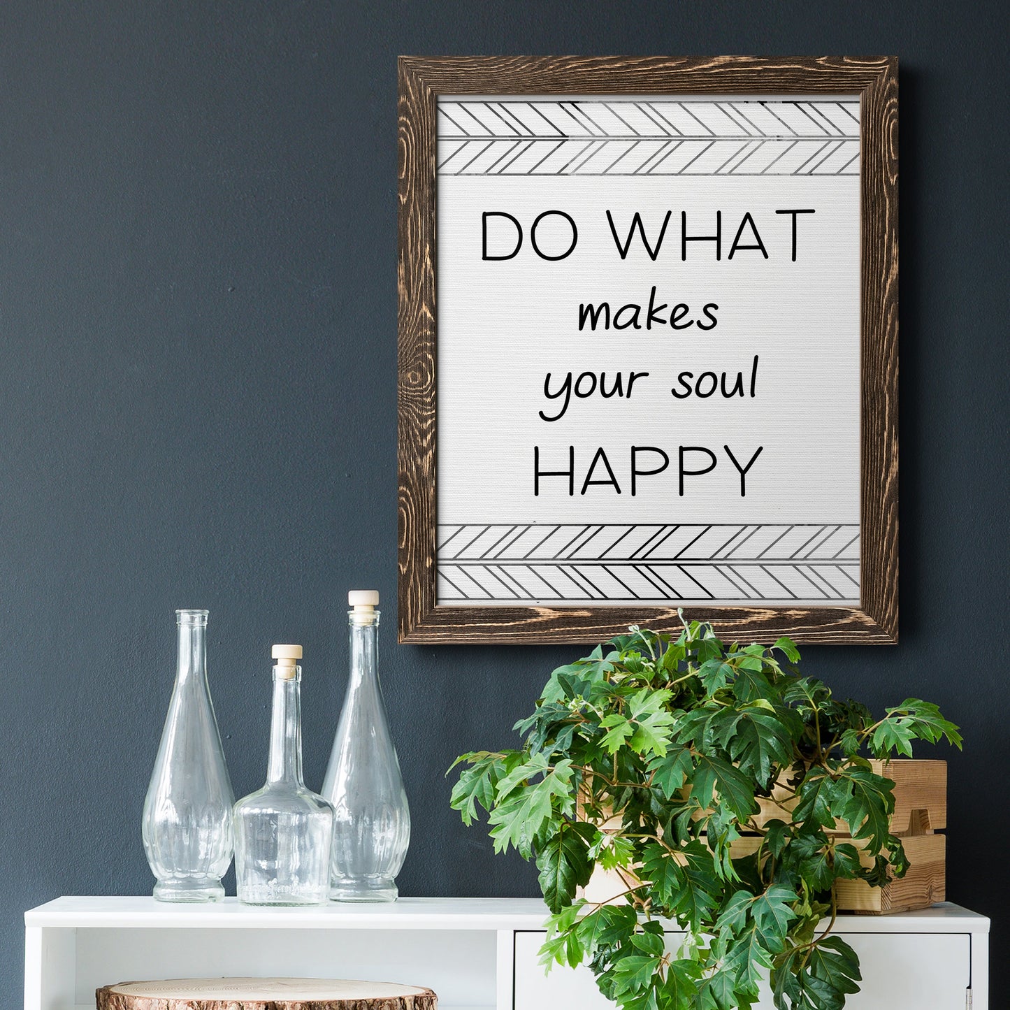 Your Soul Happy - Premium Canvas Framed in Barnwood - Ready to Hang