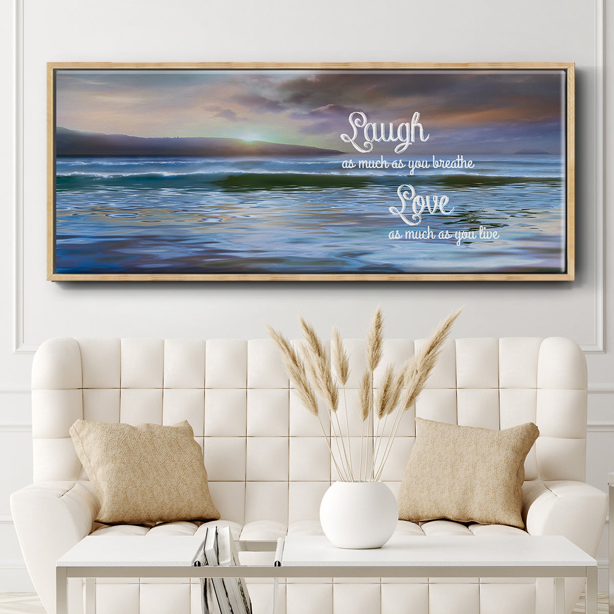Laugh As Much - Floater Framed Canvas Print