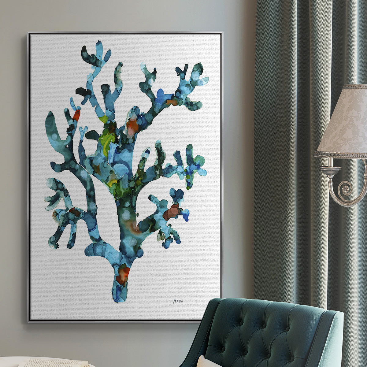 Sea Coral I Framed Premium Gallery Wrapped Canvas - Ready to Hang