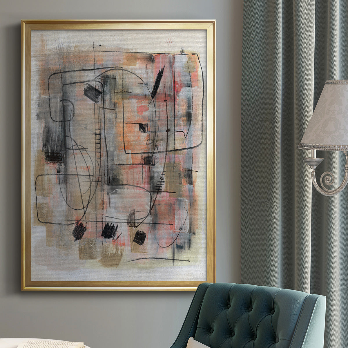 Walled City - Modern Framed Canvas Print