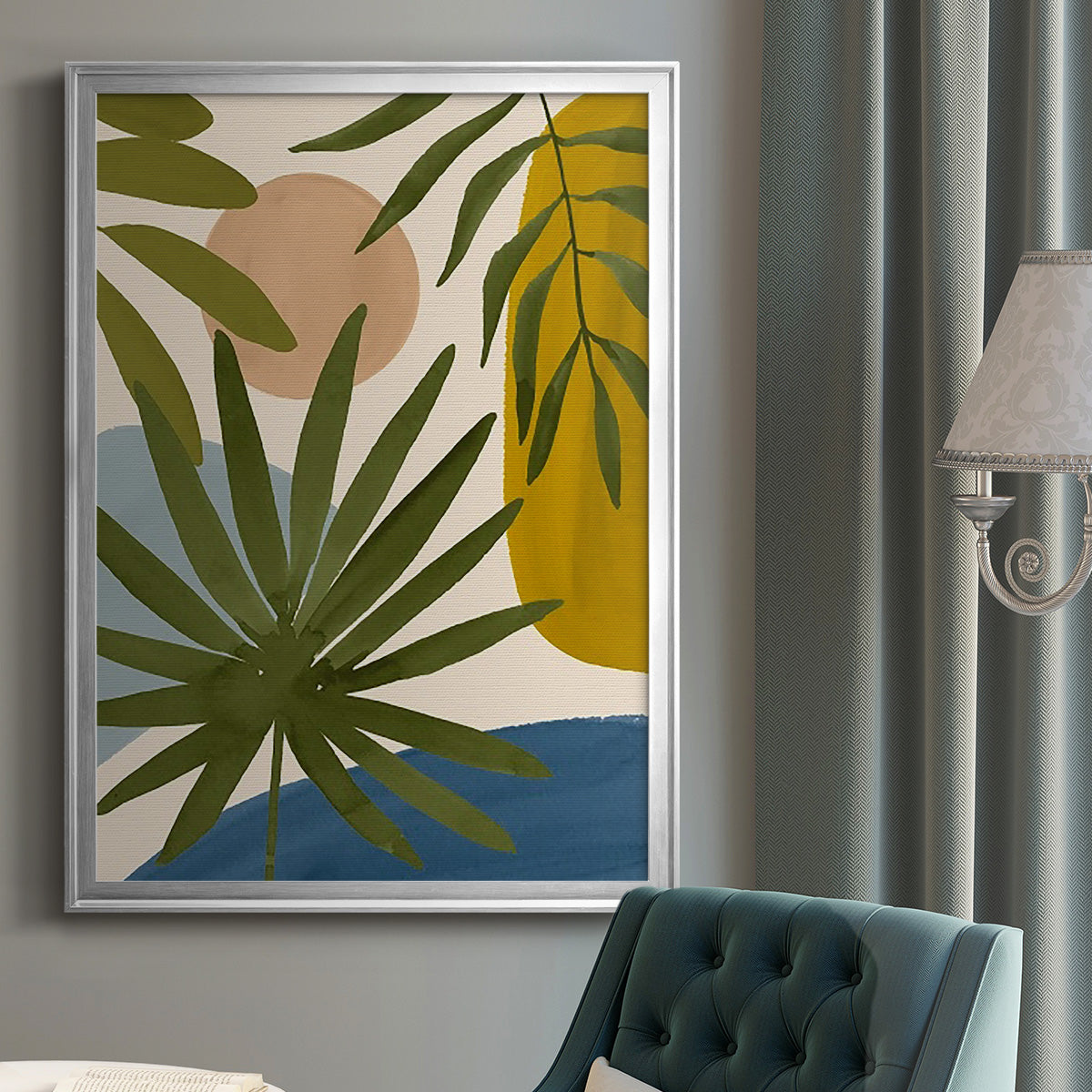 Tropica Tumble II - Modern Framed Canvas Print