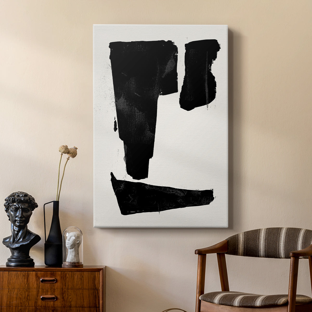 Triple Block Print I - Canvas Art Print