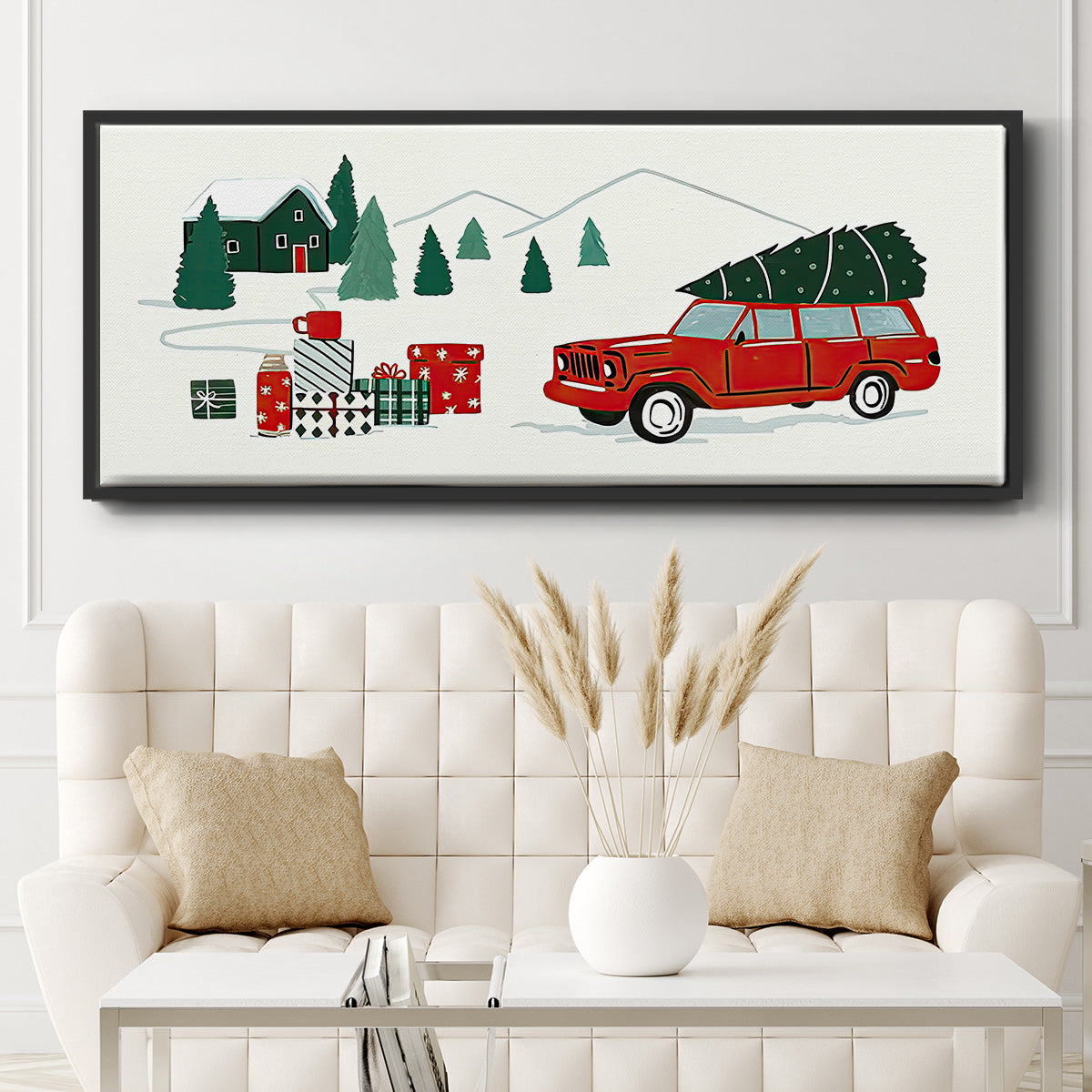 Going to Grandmas Collection D - Floater Framed Canvas Print