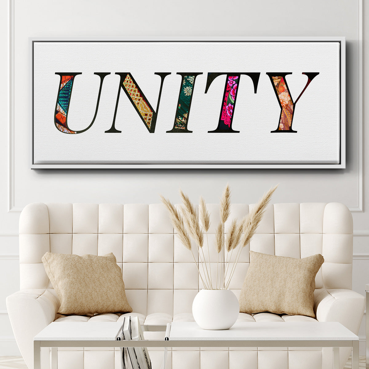 Unity - Floater Framed Canvas Print