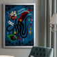 Spooky Cephalopod Chandeliers II - Modern Framed Canvas Print