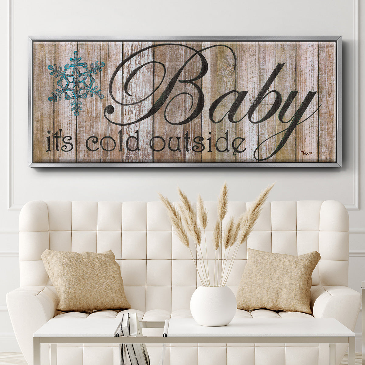 Baby It's Cold - Floater Framed Canvas Print
