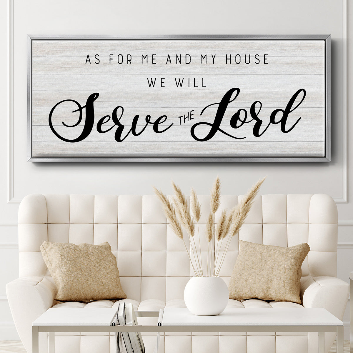 Serve the Lord - Floater Framed Canvas Print