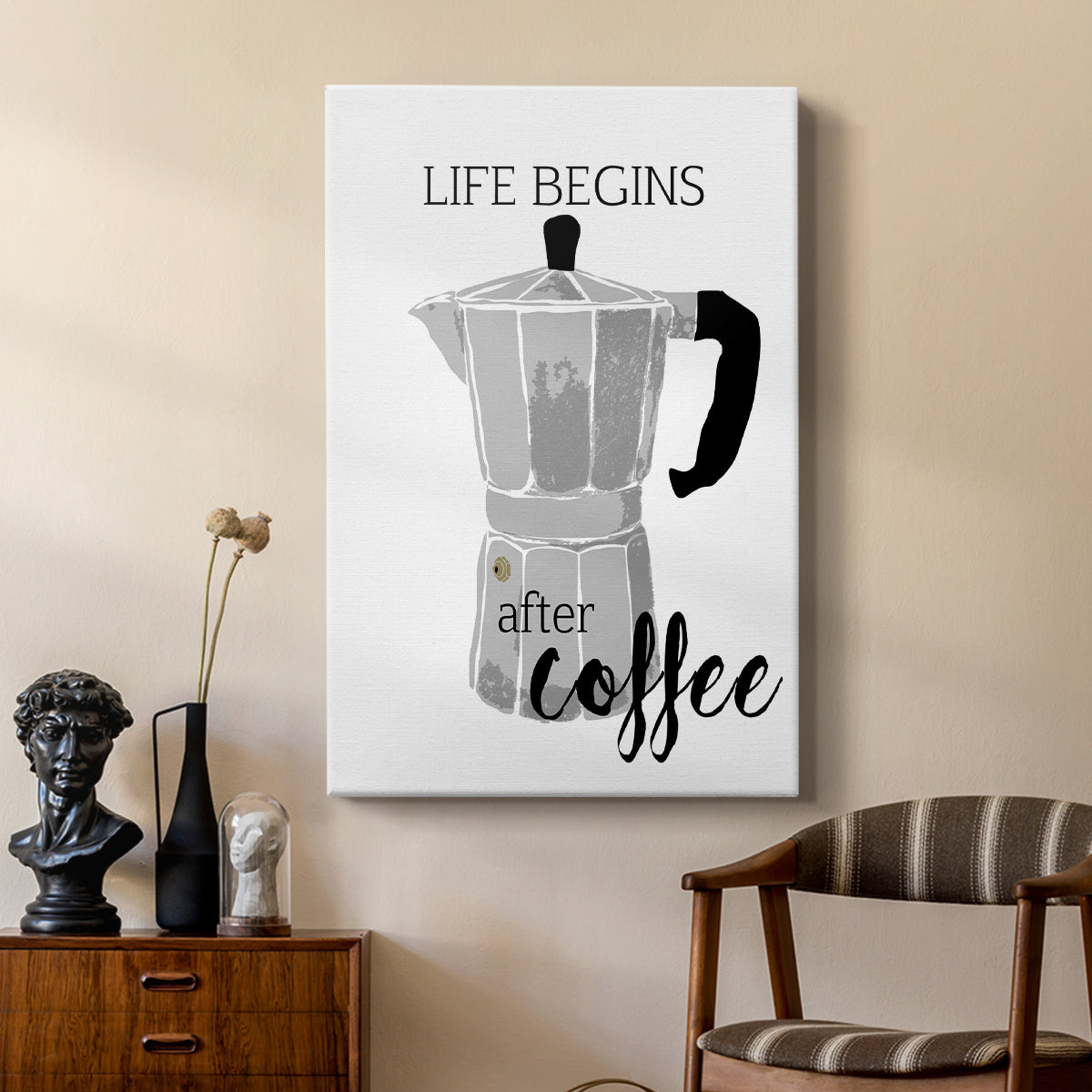 Begins After Coffee - Canvas Art Print