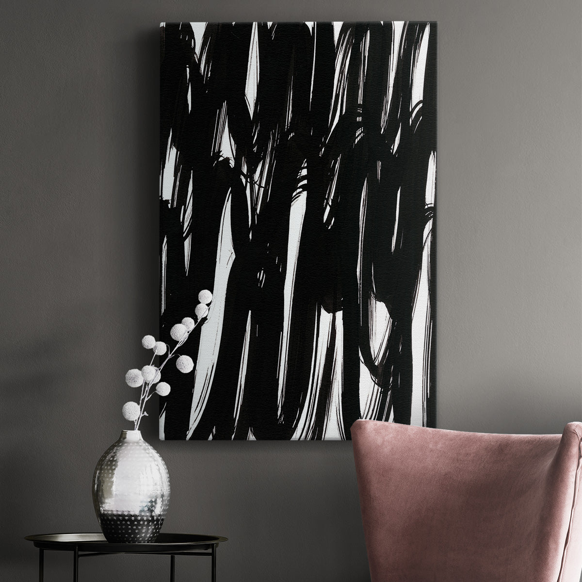 Ink Scribble I Premium Gallery Wrapped Canvas - Ready to Hang