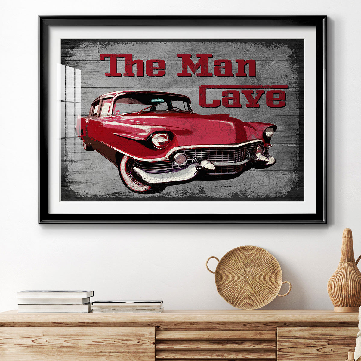 The Man Cave - Modern Framed Art Print