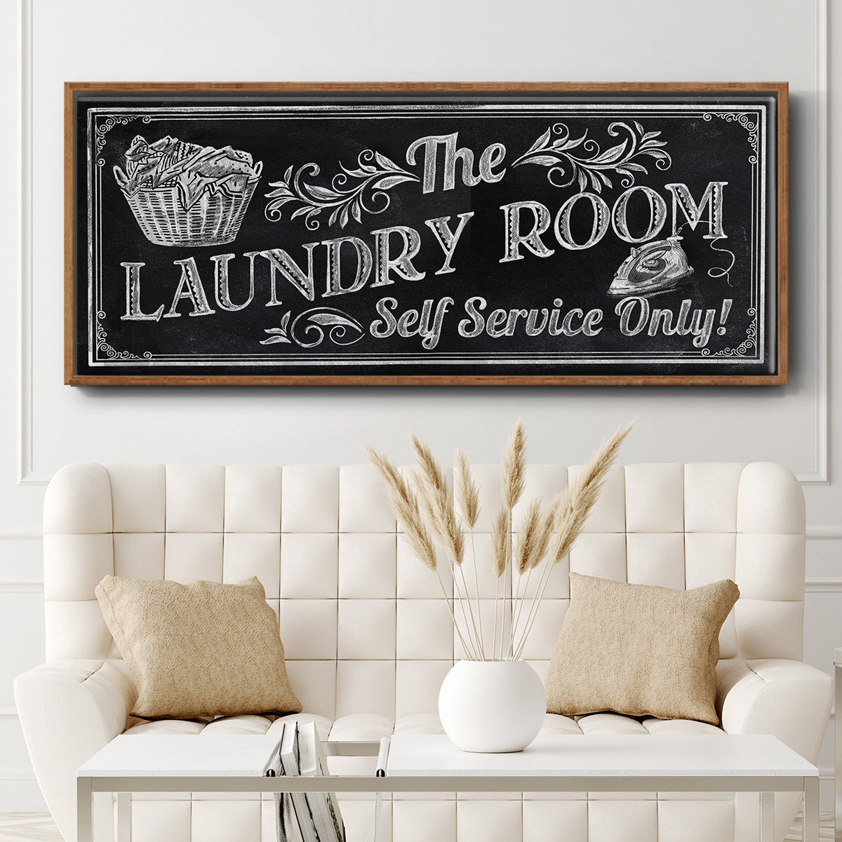 Self Service - Floater Framed Canvas Print