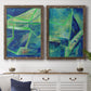 Geometric in Cool I - Premium Framed Canvas 2 Piece Set - Ready to Hang