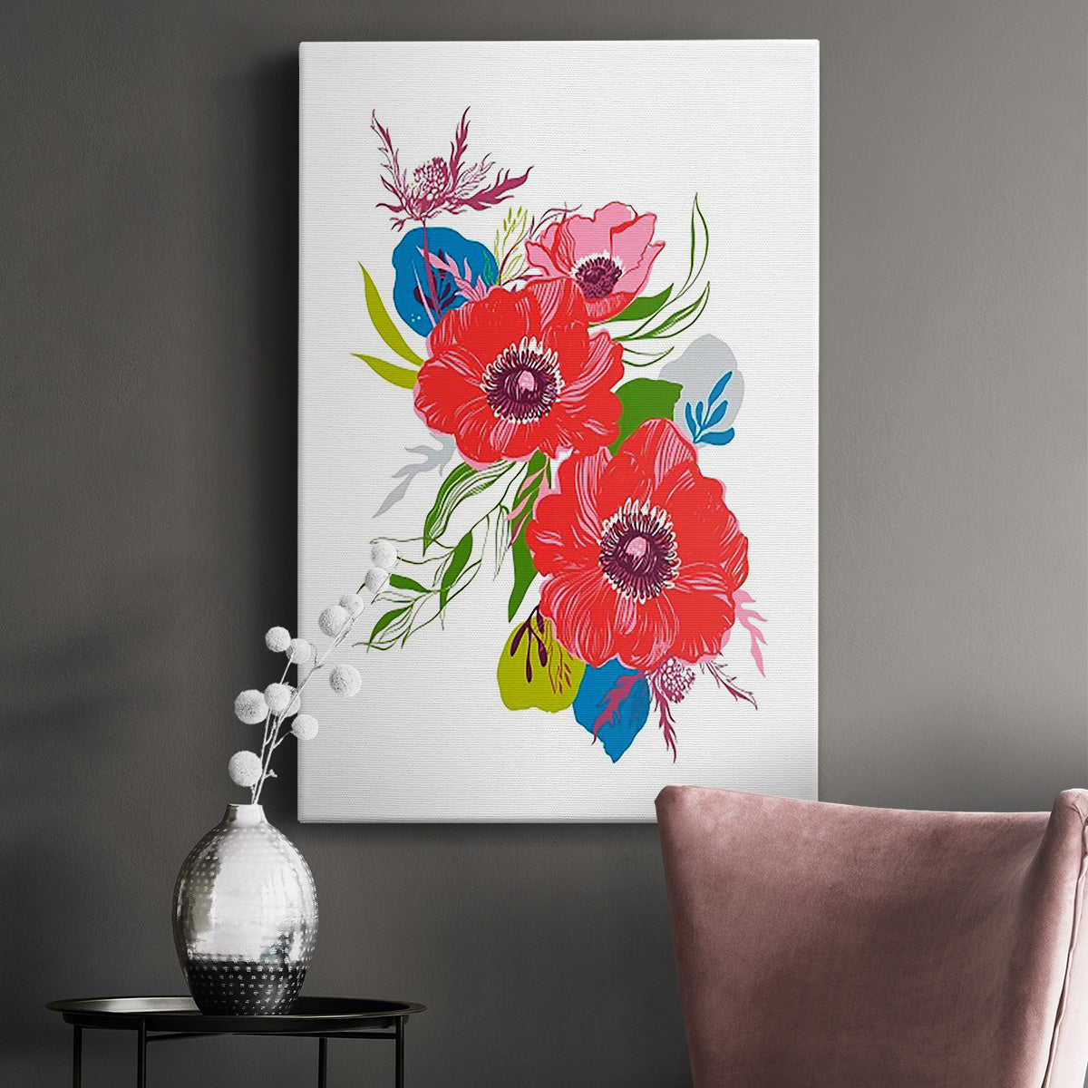 Brilliant Poppies II Premium Gallery Wrapped Canvas - Ready to Hang