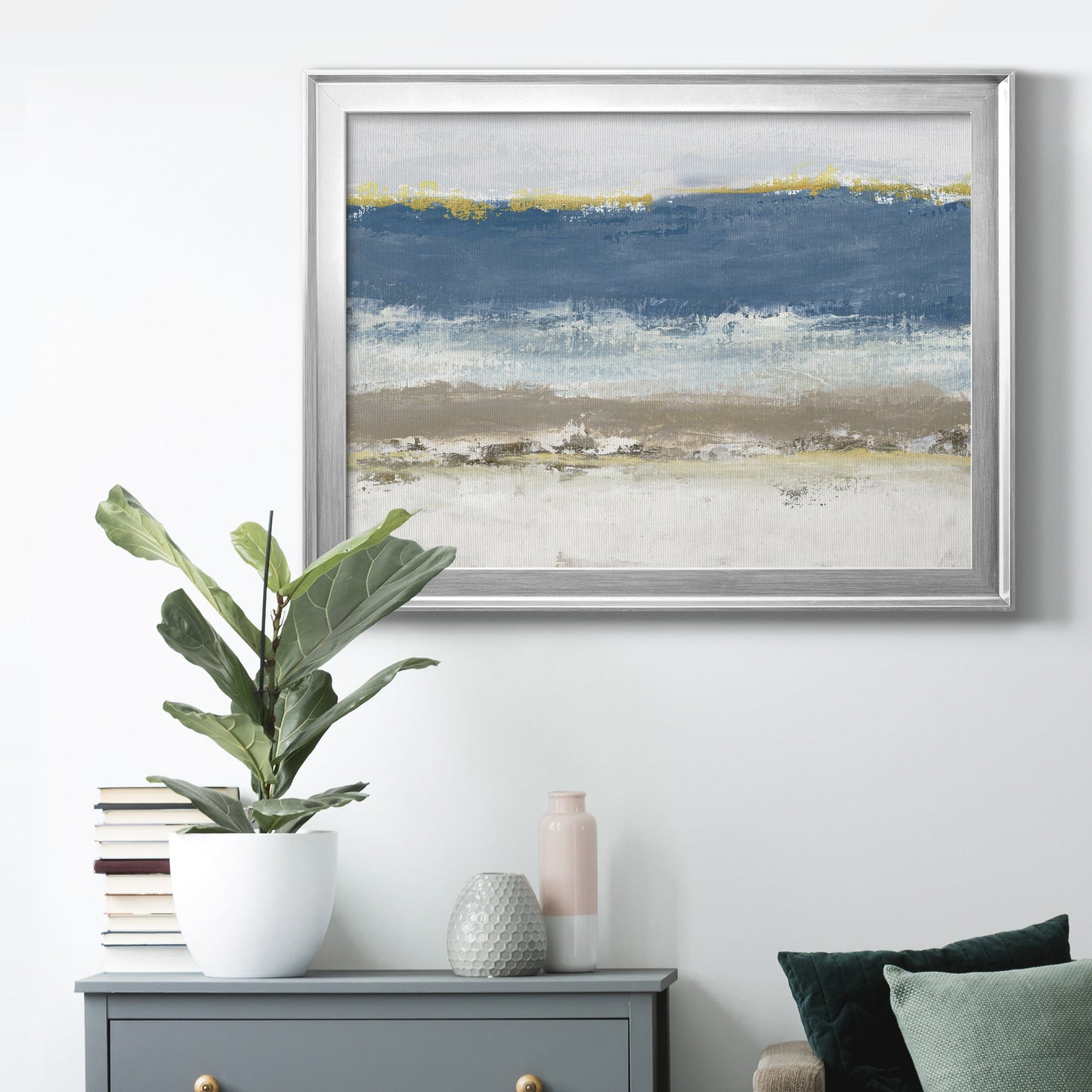 Blue Skies - Modern Framed Canvas Print