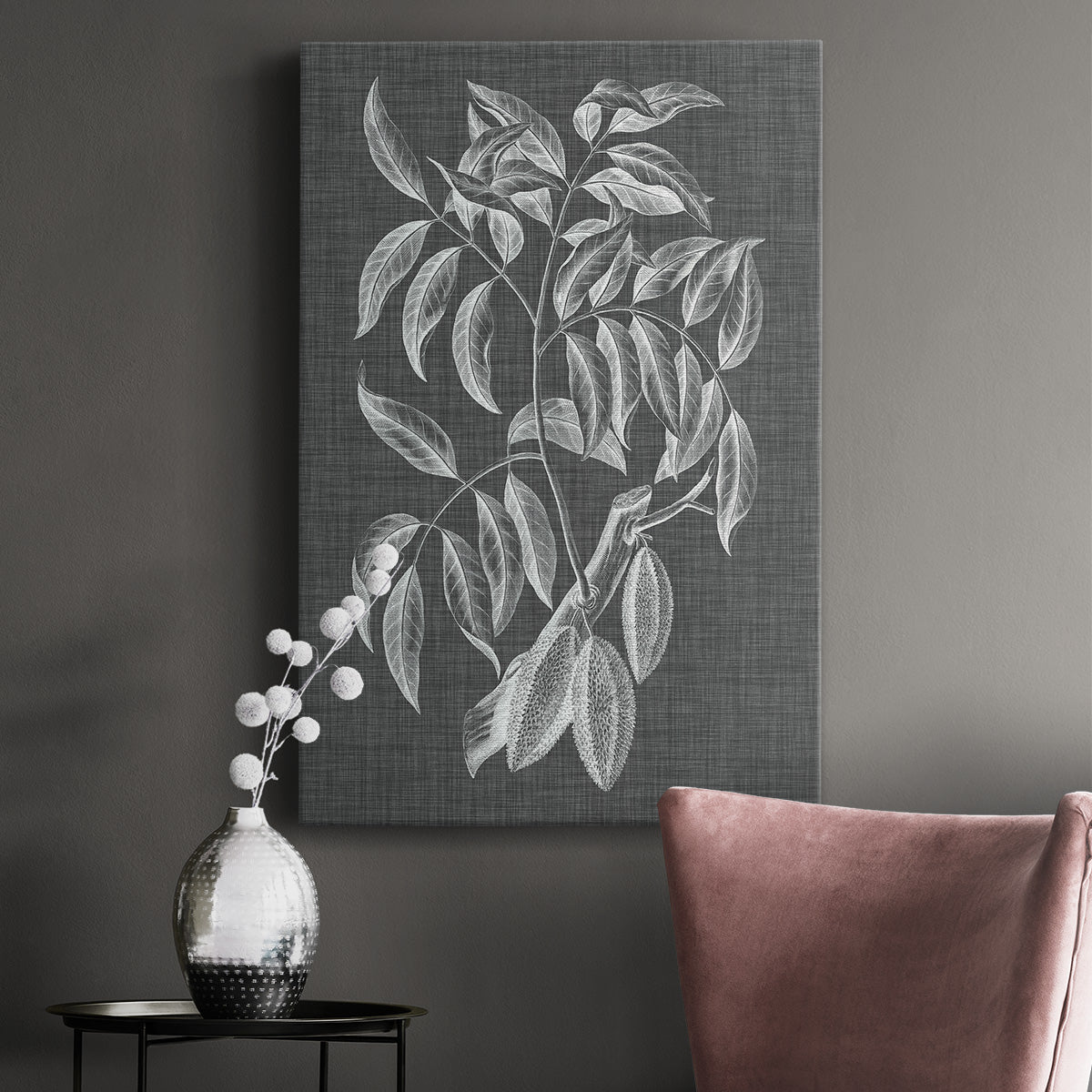 Graphic Foliage III Premium Gallery Wrapped Canvas - Ready to Hang